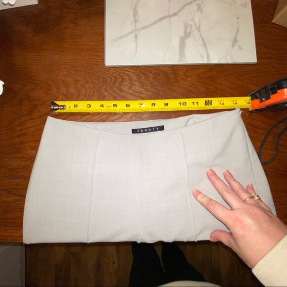 Theory Womens Pants Wool Crop trouser front seam Size 8 - Picture 9 of 12